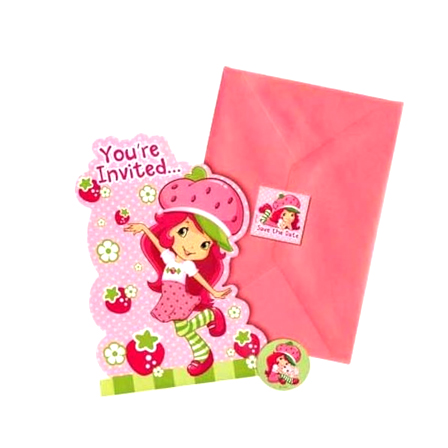 Strawberry Shortcake Invitation Card